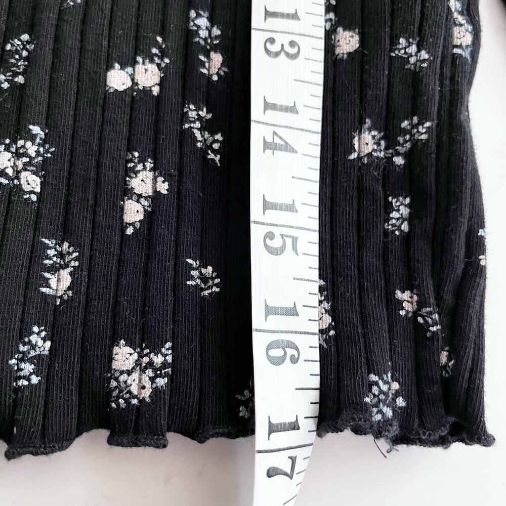 Zara girls ribbed floral top size 11/12 - Picture 5 of 7
